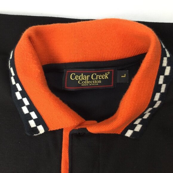 Dick Trickle Schneider National Racing Polo Shirt NASCAR Size Large Checkerboard - Picture 8 of 10